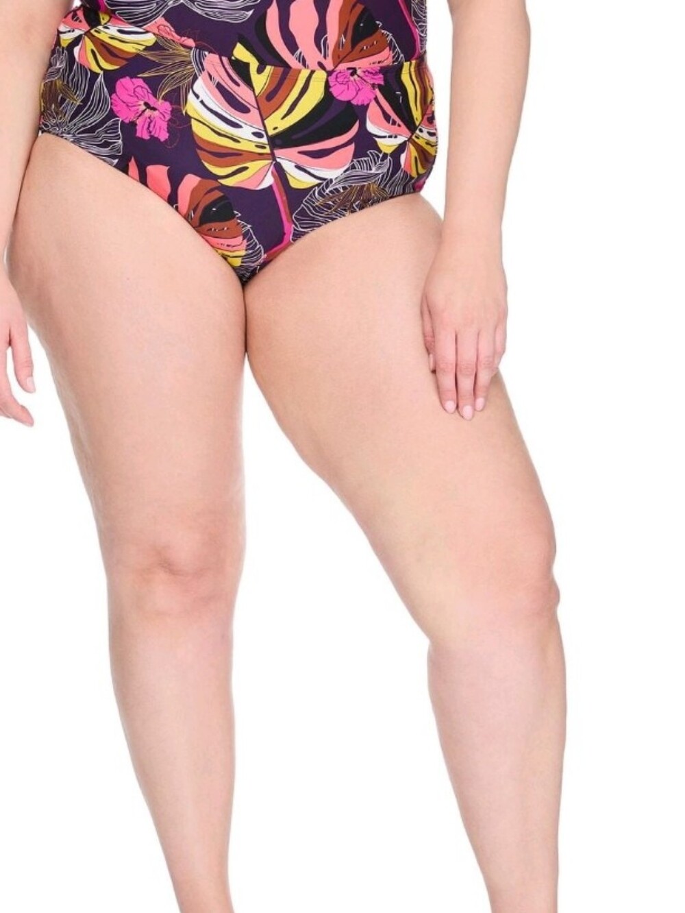 George Plus Size 1X Tropical Floral High-Waist Bikini Bottoms – NWT